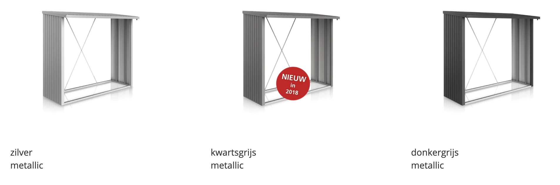 Biohort Houtopslag WoodStock 150 Kwartsgrijs-Metallic 157 x 102 x 199 cm - Afbeelding 10